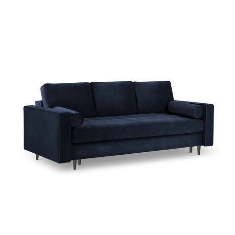 Aspen 3-Sitzer Sofa mit Schlaffunktion und Stauraum, aus Samt in Königsblau (Salvador 05), 225x100x96 cm von Cosmopolitan Design – Bild 1