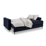 Aspen 3-Sitzer Sofa mit Schlaffunktion und Stauraum, aus Samt in Königsblau (Salvador 05), 225x100x96 cm von Cosmopolitan Design – Bild 2