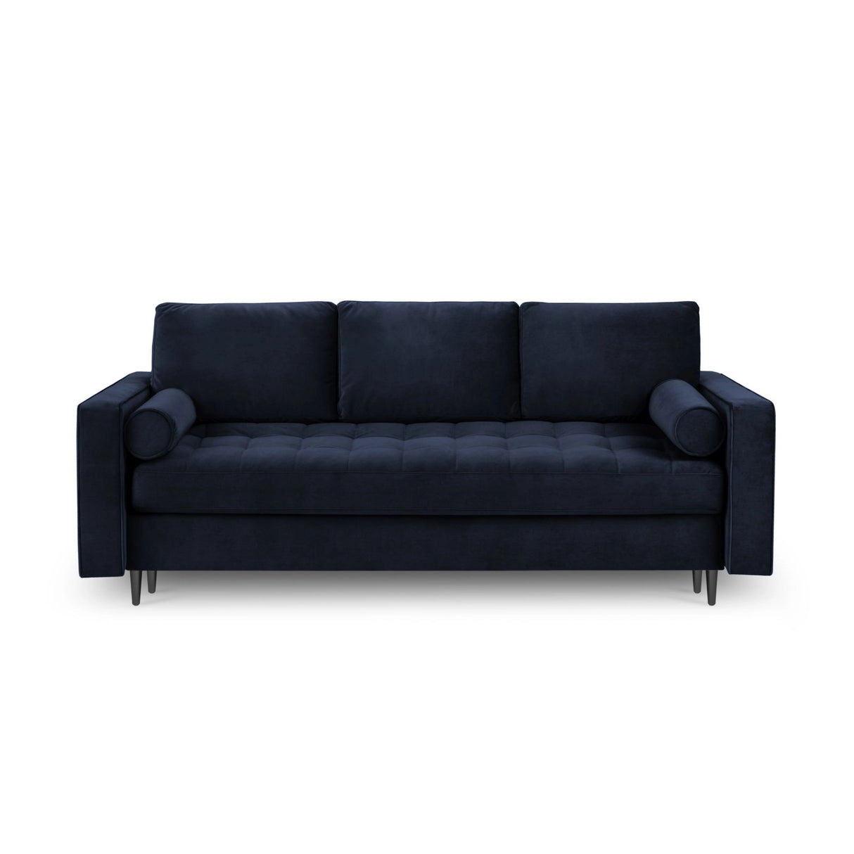 Aspen 3-Sitzer Sofa mit Schlaffunktion und Stauraum, aus Samt in Königsblau (Salvador 05), 225x100x96 cm von Cosmopolitan Design – Bild 3