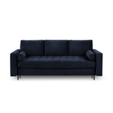 Aspen 3-Sitzer Sofa mit Schlaffunktion und Stauraum, aus Samt in Königsblau (Salvador 05), 225x100x96 cm von Cosmopolitan Design – Bild 3