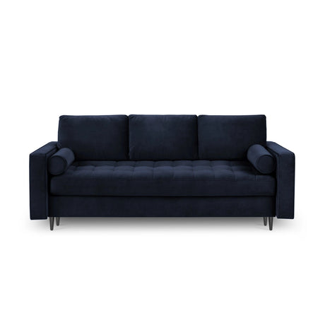 Aspen 3-Sitzer Sofa mit Schlaffunktion und Stauraum, aus Samt in Königsblau (Salvador 05), 225x100x96 cm von Cosmopolitan Design – Bild 3