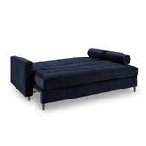 Aspen 3-Sitzer Sofa mit Schlaffunktion und Stauraum, aus Samt in Königsblau (Salvador 05), 225x100x96 cm von Cosmopolitan Design – Bild 5