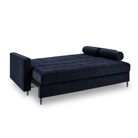 Aspen 3-Sitzer Sofa mit Schlaffunktion und Stauraum, aus Samt in Königsblau (Salvador 05), 225x100x96 cm von Cosmopolitan Design – Bild 5