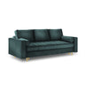 Aspen 3-Sitzer Sofa mit Schlaffunktion und Stauraum, aus Samt in Petrol (Salvador 06), 225x100x96 cm von Cosmopolitan Design – Bild 1