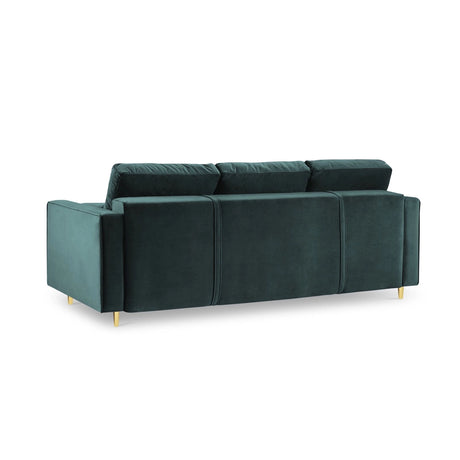 Aspen 3-Sitzer Sofa mit Schlaffunktion und Stauraum, aus Samt in Petrol (Salvador 06), 225x100x96 cm von Cosmopolitan Design – Bild 4