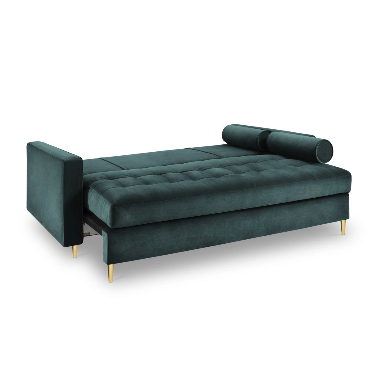 Aspen 3-Sitzer Sofa mit Schlaffunktion und Stauraum, aus Samt in Petrol (Salvador 06), 225x100x96 cm von Cosmopolitan Design – Bild 5