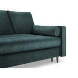Aspen 3-Sitzer Sofa mit Schlaffunktion und Stauraum, aus Samt in Petrol (Salvador 06), 225x100x96 cm von Cosmopolitan Design – Bild 6