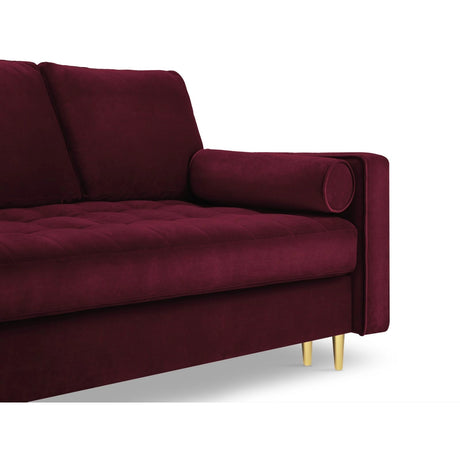 Aspen 3-Sitzer Sofa mit Schlaffunktion und Stauraum, aus Samt in Rot (Salvador 13), 225x100x96 cm von Cosmopolitan Design – Bild 6