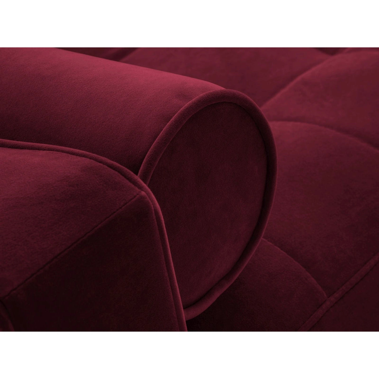 Aspen 3-Sitzer Sofa mit Schlaffunktion und Stauraum, aus Samt in Rot (Salvador 13), 225x100x96 cm von Cosmopolitan Design – Bild 7