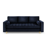 Aspen 3-Sitzer Sofa mit Schlaffunktion und Stauraum, aus Samt oder Strukturstoff, 225x100x96 cm von Cosmopolitan Design – Bild 3