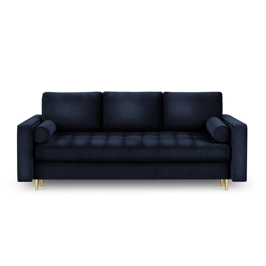 Aspen 3-Sitzer Sofa mit Schlaffunktion und Stauraum, aus Samt oder Strukturstoff, 225x100x96 cm von Cosmopolitan Design – Bild 3