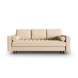 Aspen 3-Sitzer Sofa mit Schlaffunktion und Stauraum, aus Strukturierter Stoff in Beige (Melva 06), 225x100x96 cm von Cosmopolitan Design – Bild 1