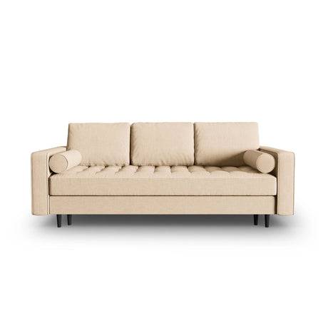 Aspen 3-Sitzer Sofa mit Schlaffunktion und Stauraum, aus Strukturierter Stoff in Beige (Melva 06), 225x100x96 cm von Cosmopolitan Design – Bild 1