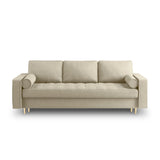 Aspen 3-Sitzer Sofa mit Schlaffunktion und Stauraum, aus Strukturierter Stoff in Beige (Positano 08), 225x100x96 cm von Cosmopolitan Design – Bild 2