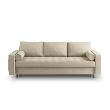 Aspen 3-Sitzer Sofa mit Schlaffunktion und Stauraum, aus Strukturierter Stoff in Beige (Positano 08), 225x100x96 cm von Cosmopolitan Design – Bild 2