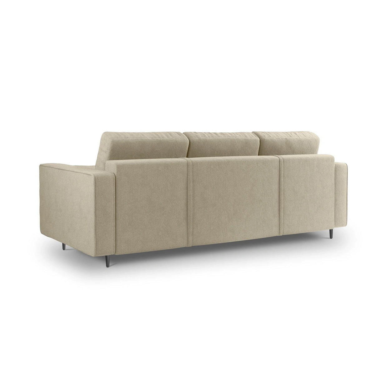 Aspen 3-Sitzer Sofa mit Schlaffunktion und Stauraum, aus Strukturierter Stoff in Beige (Positano 08), 225x100x96 cm von Cosmopolitan Design – Bild 3