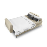 Aspen 3-Sitzer Sofa mit Schlaffunktion und Stauraum, aus Strukturierter Stoff in Beige (Positano 08), 225x100x96 cm von Cosmopolitan Design – Bild 5