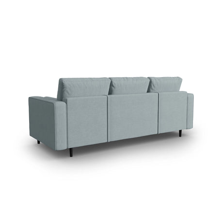 Aspen 3-Sitzer Sofa mit Schlaffunktion und Stauraum, aus Strukturierter Stoff in Blau (Melva 72), 225x100x96 cm von Cosmopolitan Design – Bild 3
