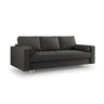 Aspen 3-Sitzer Sofa mit Schlaffunktion und Stauraum, aus Strukturierter Stoff in Dunkelgrau (Positano 95), 225x100x96 cm von Cosmopolitan Design – Bild 1