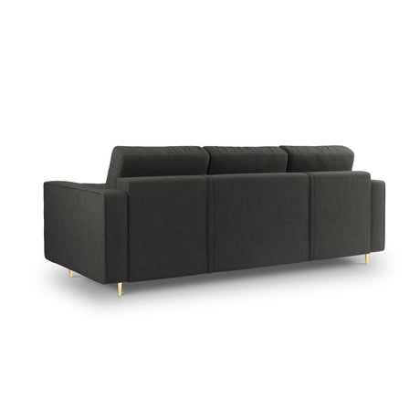 Aspen 3-Sitzer Sofa mit Schlaffunktion und Stauraum, aus Strukturierter Stoff in Dunkelgrau (Positano 95), 225x100x96 cm von Cosmopolitan Design – Bild 3