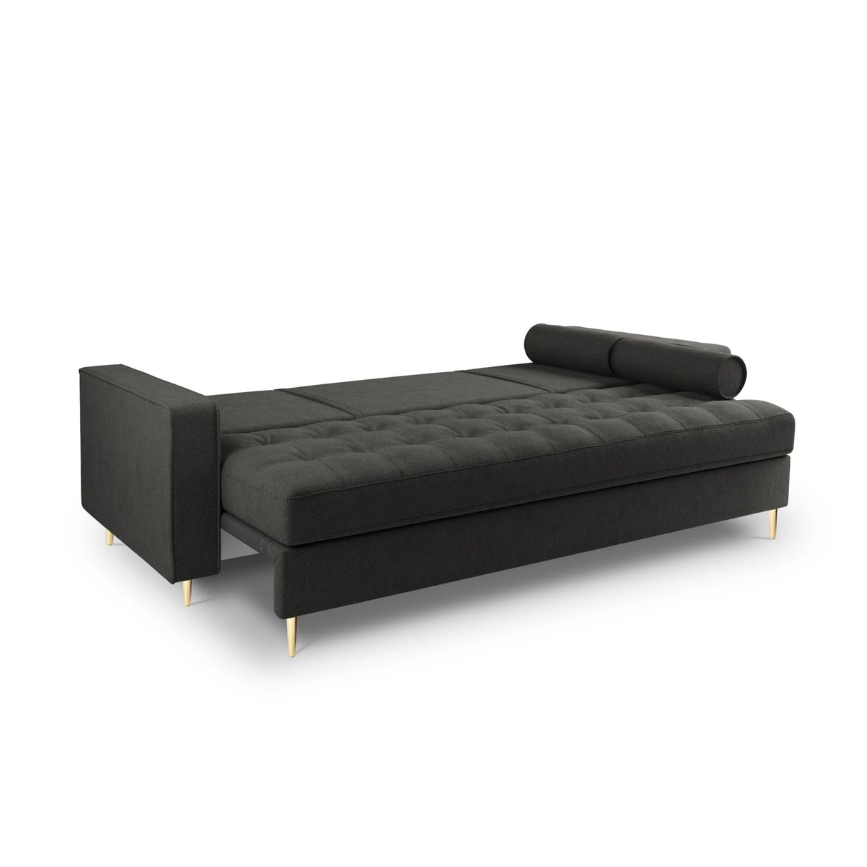 Aspen 3-Sitzer Sofa mit Schlaffunktion und Stauraum, aus Strukturierter Stoff in Dunkelgrau (Positano 95), 225x100x96 cm von Cosmopolitan Design – Bild 4