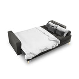 Aspen 3-Sitzer Sofa mit Schlaffunktion und Stauraum, aus Strukturierter Stoff in Dunkelgrau (Positano 95), 225x100x96 cm von Cosmopolitan Design – Bild 5