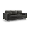 Aspen 3-Sitzer Sofa mit Schlaffunktion und Stauraum, aus Strukturierter Stoff in Dunkelgrau (Positano 95), 225x100x96 cm von Cosmopolitan Design – Bild 1