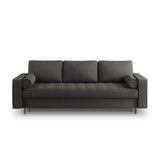 Aspen 3-Sitzer Sofa mit Schlaffunktion und Stauraum, aus Strukturierter Stoff in Dunkelgrau (Positano 95), 225x100x96 cm von Cosmopolitan Design – Bild 2