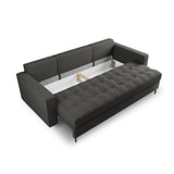 Aspen 3-Sitzer Sofa mit Schlaffunktion und Stauraum, aus Strukturierter Stoff in Dunkelgrau (Positano 95), 225x100x96 cm von Cosmopolitan Design – Bild 6