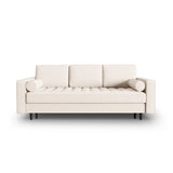 Aspen 3-Sitzer Sofa mit Schlaffunktion und Stauraum, aus Strukturierter Stoff in Hellbeige (Melva 02), 225x100x96 cm von Cosmopolitan Design – Bild 1