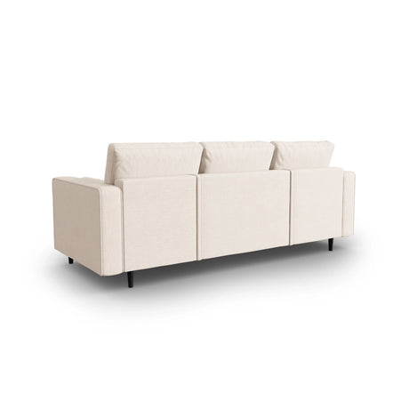 Aspen 3-Sitzer Sofa mit Schlaffunktion und Stauraum, aus Strukturierter Stoff in Hellbeige (Melva 02), 225x100x96 cm von Cosmopolitan Design – Bild 3
