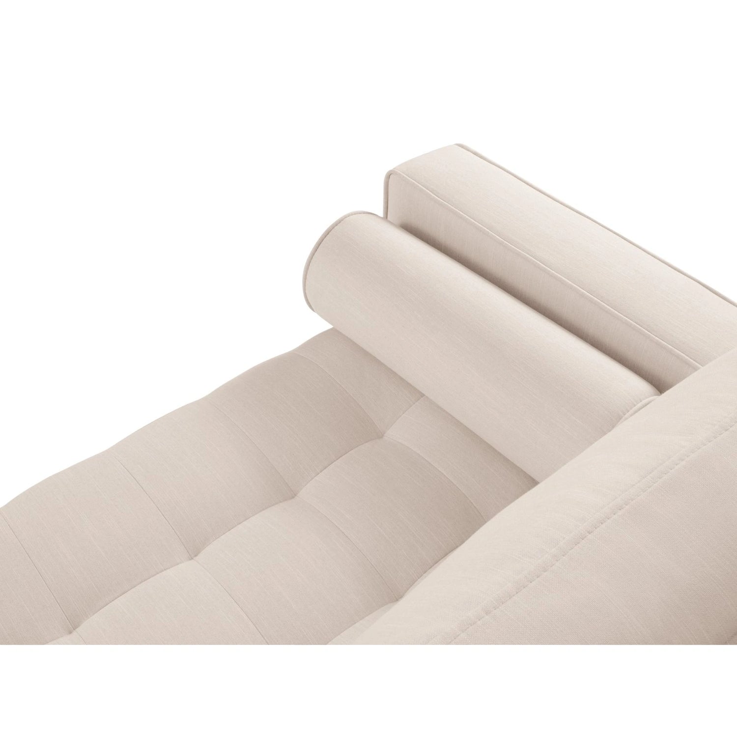 Aspen 3-Sitzer Sofa mit Schlaffunktion und Stauraum, aus Strukturierter Stoff in Hellbeige (Melva 02), 225x100x96 cm von Cosmopolitan Design – Bild 6