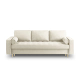 Aspen 3-Sitzer Sofa mit Schlaffunktion und Stauraum, aus Strukturierter Stoff in Hellbeige (Positano 02), 225x100x96 cm von Cosmopolitan Design – Bild 2
