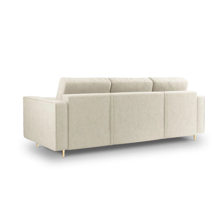 Aspen 3-Sitzer Sofa mit Schlaffunktion und Stauraum, aus Strukturierter Stoff in Hellbeige (Positano 02), 225x100x96 cm von Cosmopolitan Design – Bild 3