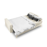 Aspen 3-Sitzer Sofa mit Schlaffunktion und Stauraum, aus Strukturierter Stoff in Hellbeige (Positano 02), 225x100x96 cm von Cosmopolitan Design – Bild 5