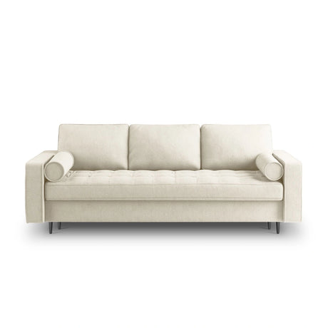 Aspen 3-Sitzer Sofa mit Schlaffunktion und Stauraum, aus Strukturierter Stoff in Hellbeige (Positano 02), 225x100x96 cm von Cosmopolitan Design – Bild 2