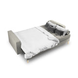 Aspen 3-Sitzer Sofa mit Schlaffunktion und Stauraum, aus Strukturierter Stoff in Hellgrau (Positano 83), 225x100x96 cm von Cosmopolitan Design – Bild 5