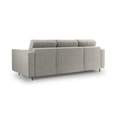 Aspen 3-Sitzer Sofa mit Schlaffunktion und Stauraum, aus Strukturierter Stoff in Hellgrau (Positano 83), 225x100x96 cm von Cosmopolitan Design – Bild 3