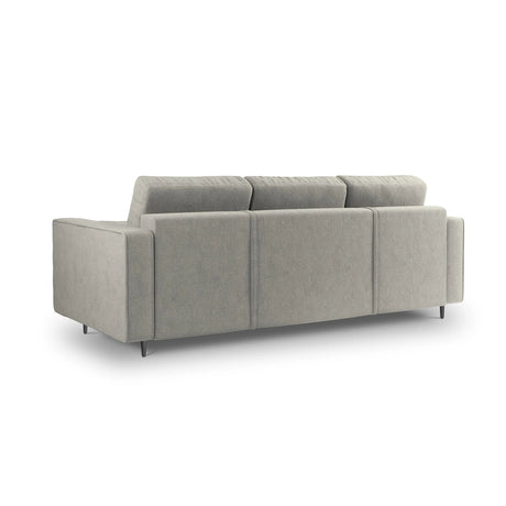 Aspen 3-Sitzer Sofa mit Schlaffunktion und Stauraum, aus Strukturierter Stoff in Hellgrau (Positano 83), 225x100x96 cm von Cosmopolitan Design – Bild 3