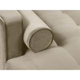 Aspen 4-Sitzer Ecksofa, Linke Seite, aus Samt in Dunkelbeige (Salvador 2), 236x170x90 cm von Cosmopolitan Design – Bild 5