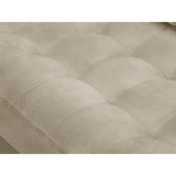 Aspen 4-Sitzer Ecksofa, Linke Seite, aus Samt in Dunkelbeige (Salvador 2), 236x170x90 cm von Cosmopolitan Design – Bild 6