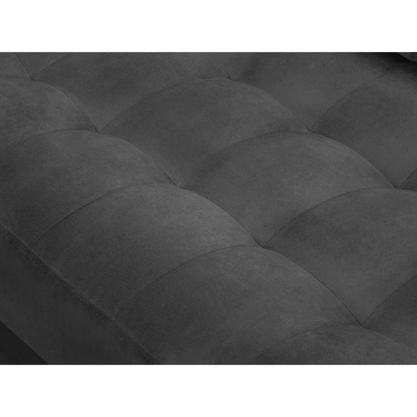Aspen 4-Sitzer Ecksofa, Linke Seite, aus Samt in Dunkelgrau (Salvador 18), 236x170x90 cm von Cosmopolitan Design – Bild 6