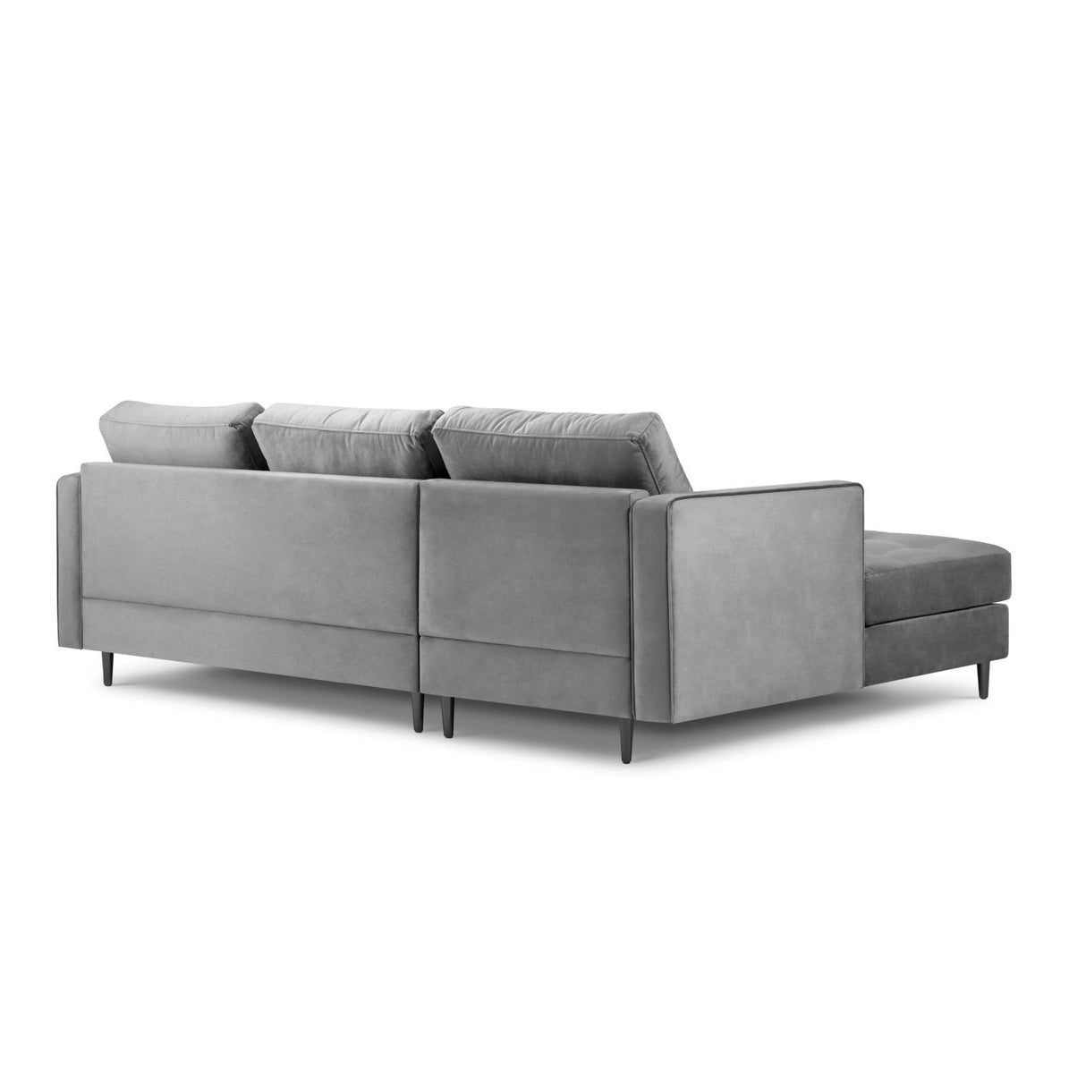 Aspen 4-Sitzer Ecksofa, Linke Seite, aus Samt in Grau (Salvador 17), 236x170x90 cm von Cosmopolitan Design – Bild 3
