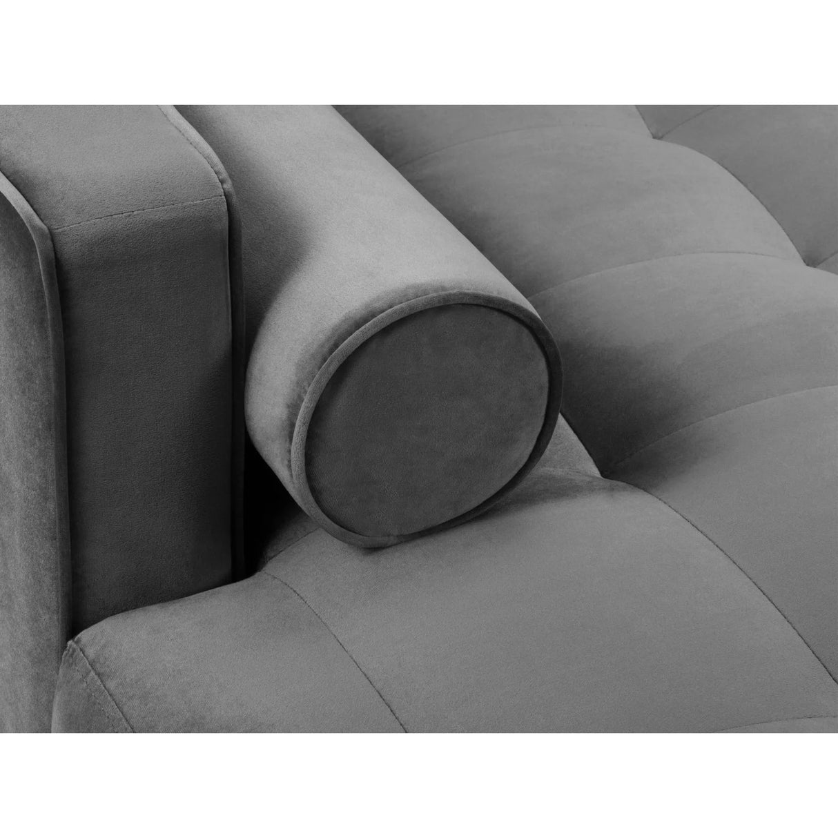 Aspen 4-Sitzer Ecksofa, Linke Seite, aus Samt in Grau (Salvador 17), 236x170x90 cm von Cosmopolitan Design – Bild 5