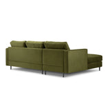 Aspen 4-Sitzer Ecksofa, Linke Seite, aus Samt in Grün (Salvador 8), 236x170x90 cm von Cosmopolitan Design – Bild 3