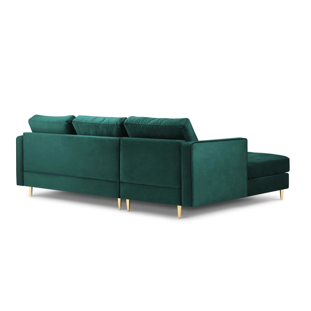 Aspen 4-Sitzer Ecksofa, Linke Seite, aus Samt in Petrol (Salvador 6), 236x170x90 cm von Cosmopolitan Design – Bild 3