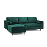 Aspen 4-Sitzer Ecksofa, Linke Seite, aus Samt in Petrol (Salvador 6), 236x170x90 cm von Cosmopolitan Design – Bild 1