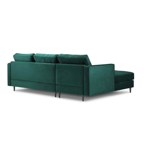 Aspen 4-Sitzer Ecksofa, Linke Seite, aus Samt in Petrol (Salvador 6), 236x170x90 cm von Cosmopolitan Design – Bild 3