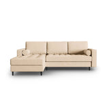 Aspen 4-Sitzer Ecksofa, Linke Seite, aus Strukturierter Stoff in Beige (Melva 06), 236x170x90 cm von Cosmopolitan Design – Bild 1