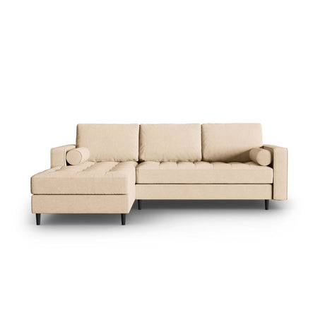 Aspen 4-Sitzer Ecksofa, Linke Seite, aus Strukturierter Stoff in Beige (Melva 06), 236x170x90 cm von Cosmopolitan Design – Bild 1